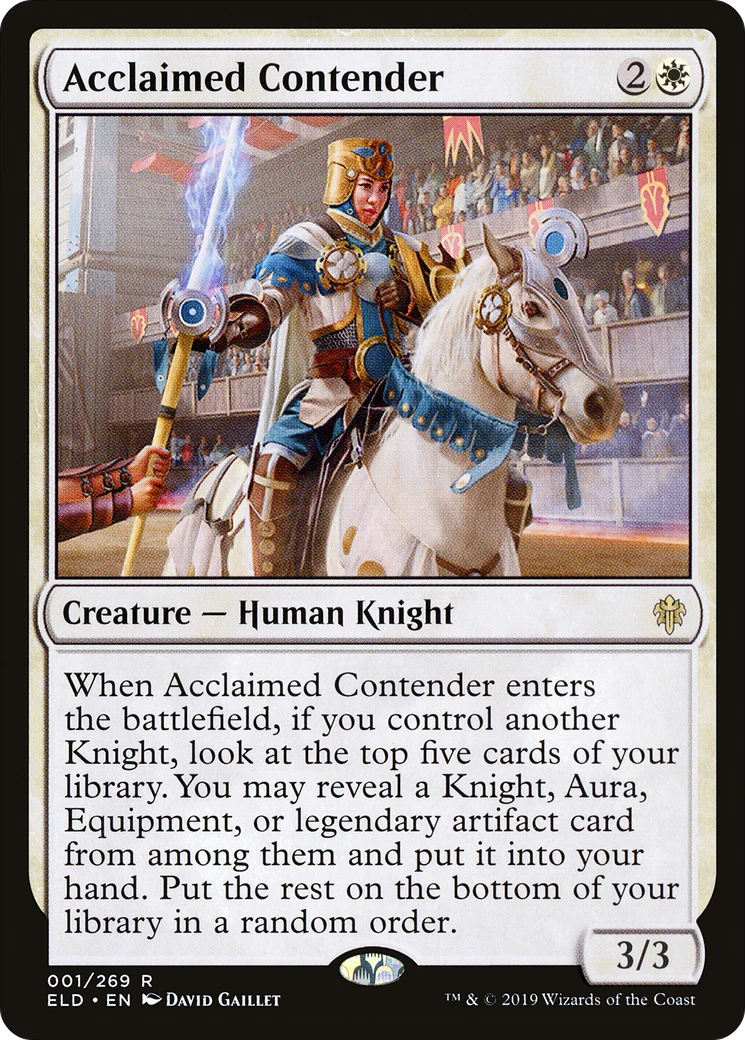 Acclaimed Contender (ELD-001) - Throne of Eldraine Foil