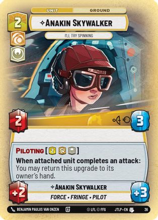 Anakin Skywalker - I'll Try Spinning (Foil) (36) - Jump to Lightspeed Weekly Play Promos Foil