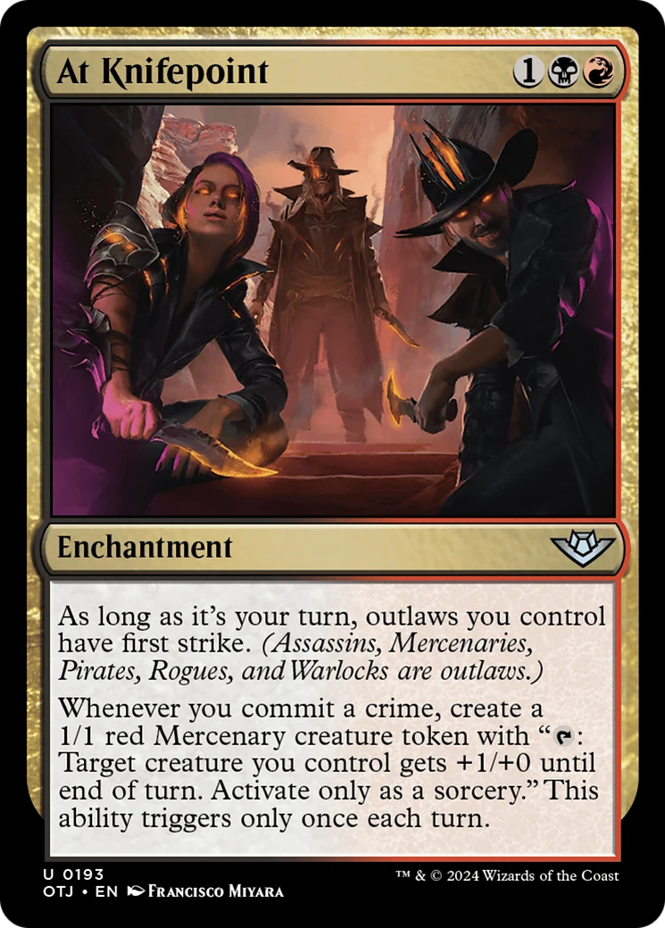 At Knifepoint (OTJ-193) - Outlaws of Thunder Junction Foil