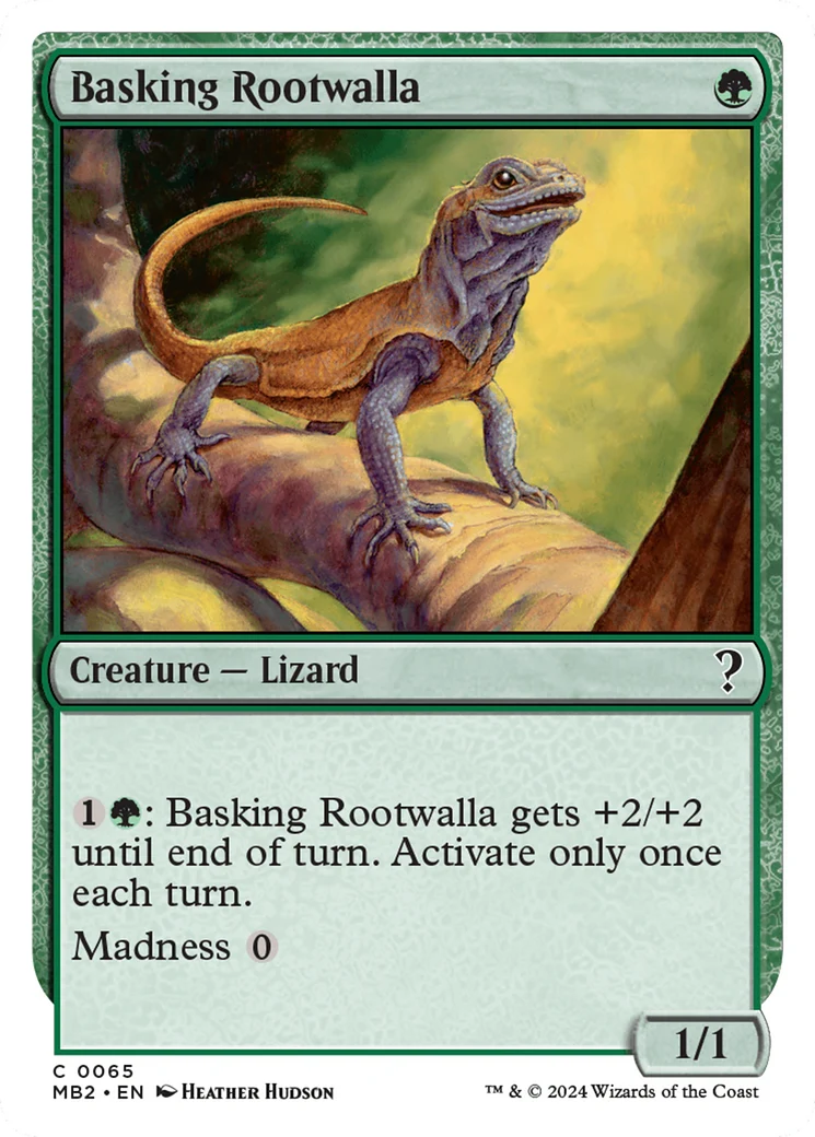 Basking Rootwalla (White Border) (MB2-065) - Mystery Booster 2