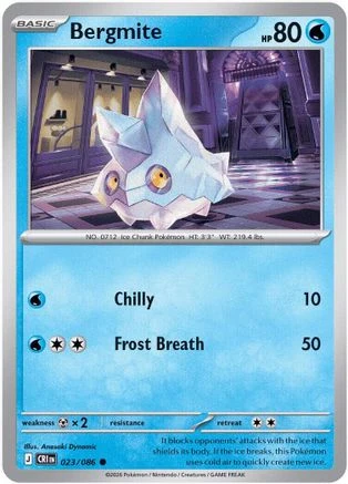 Bergmite 023 - Reverse Holofoil ME04 Chaos Rising - Common