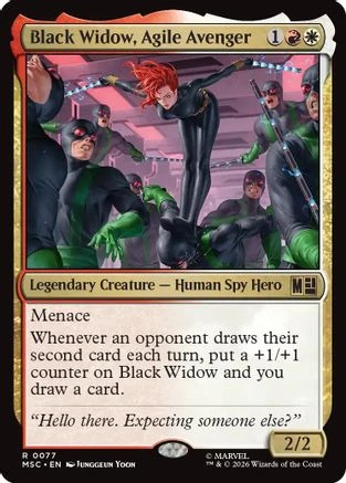 Black Widow, Agile Avenger (Surge Foil) (MSC-077) - Commander: Marvel Super Heroes Foil