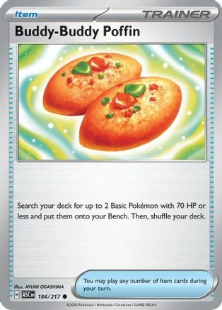 Buddy-Buddy Poffin 184 - Reverse Holofoil ME Ascended Heroes - Common