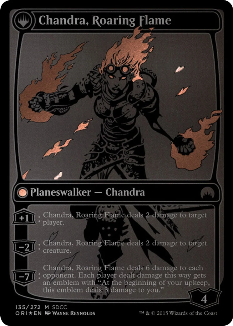 Chandra, Fire of Kaladesh (SDCC 2015 Exclusive) (MEDIA-135) - San Diego Comic-Con 2015: (originpwdfc) Foil - Image 2