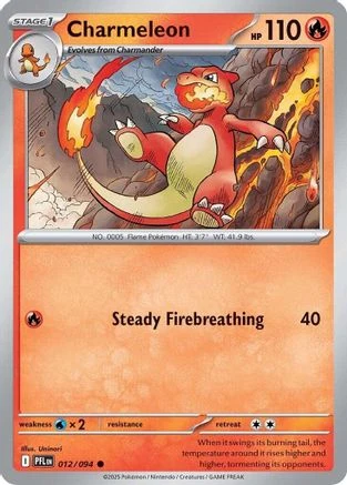 Charmeleon 012 - Reverse Holofoil ME02 Phantasmal Flames - Common
