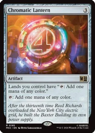 Chromatic Lantern (Surge Foil) (MSC-195) - Commander: Marvel Super Heroes Foil
