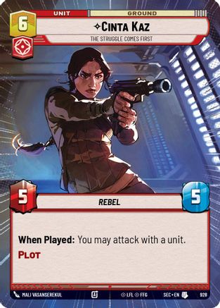 Cinta Kaz - The Struggle Comes First (Hyperspace Foil) (928) - Secrets of Power Foil