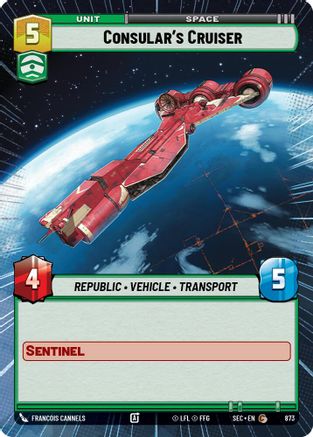 Consular's Cruiser (Hyperspace Foil) (873) - Secrets of Power Foil
