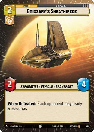 Emissary's Sheathipede (Hyperspace Foil) (971) - Secrets of Power Foil