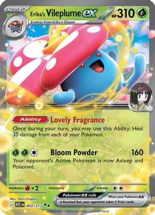 Erika's Vileplume ex 003 - Holofoil ME Ascended Heroes - Double Rare