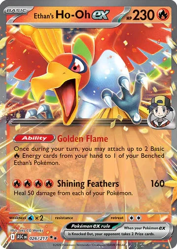 Ethan's Ho-Oh ex 026  - Holofoil ME Ascended Heroes - Double Rare