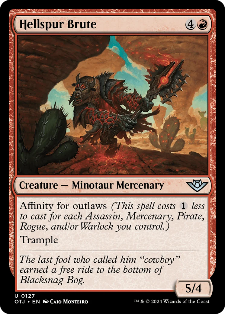 Hellspur Brute (OTJ-127) - Outlaws of Thunder Junction Foil