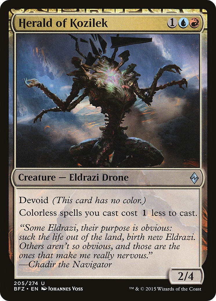 Herald of Kozilek (BFZ-205) - Battle for Zendikar: (devoid)