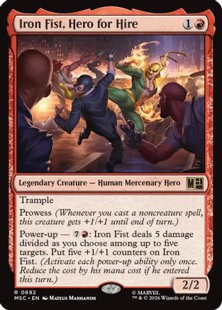 Iron Fist, Hero for Hire (MSC-692) - Commander: Marvel Super Heroes Foil