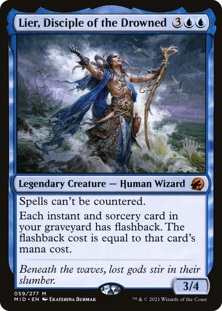 Lier, Disciple of the Drowned (PPMID-059) - Innistrad: Midnight Hunt Promos Foil