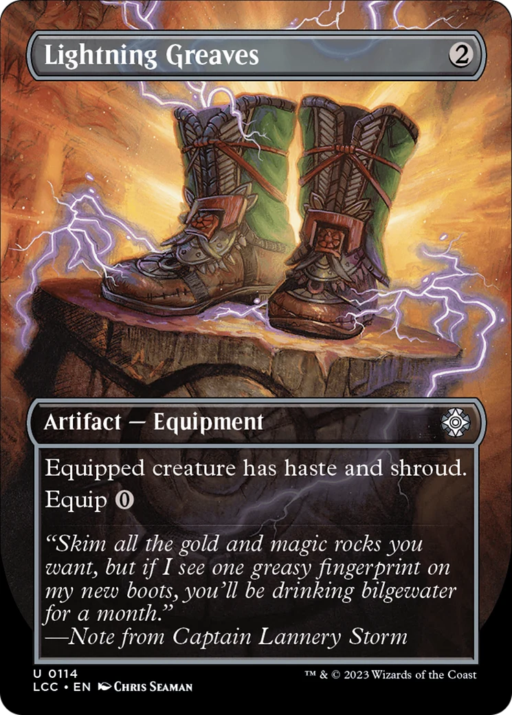 Lightning Greaves (Borderless) (LCC-114) - The Lost Caverns of Ixalan Commander (Borderless) Foil