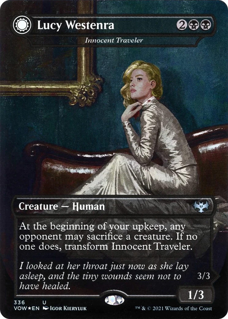 Lucy Westenra - Innocent Traveler (VOW-336) - Innistrad: Crimson Vow: (Double Faced Transform) (Borderless)