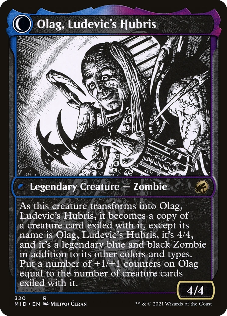 Ludevic, Necrogenius (Showcase) (MID-320) - Innistrad: Midnight Hunt: (Showcase, Double Faced Transform) - Image 2