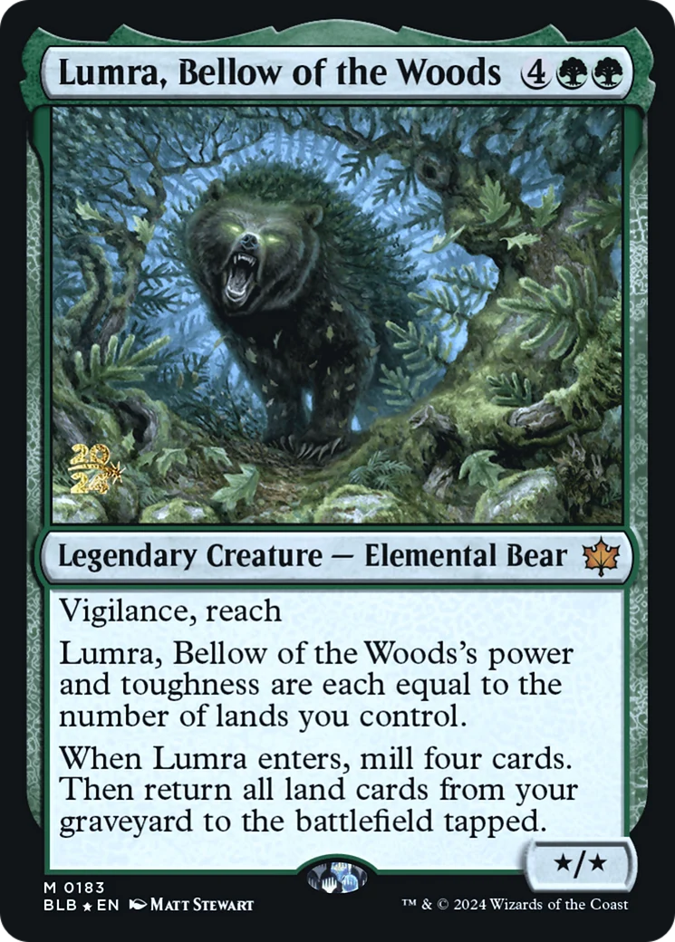 Lumra, Bellow of the Woods (PRE-183) - Bloomburrow Promos Foil