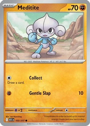 Meditite 103 - Reverse Holofoil ME Ascended Heroes - Common