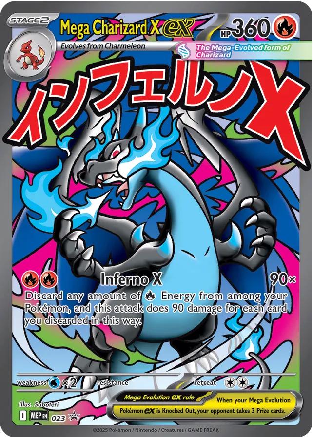 Mega Charizard X ex 023 & Oricorio EX 024 Promo - Holofoil ME Mega Evolution Promo - Image 2