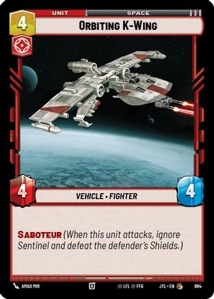 Orbiting K-Wing (Foil) (664) - Jump to Lightspeed Foil
