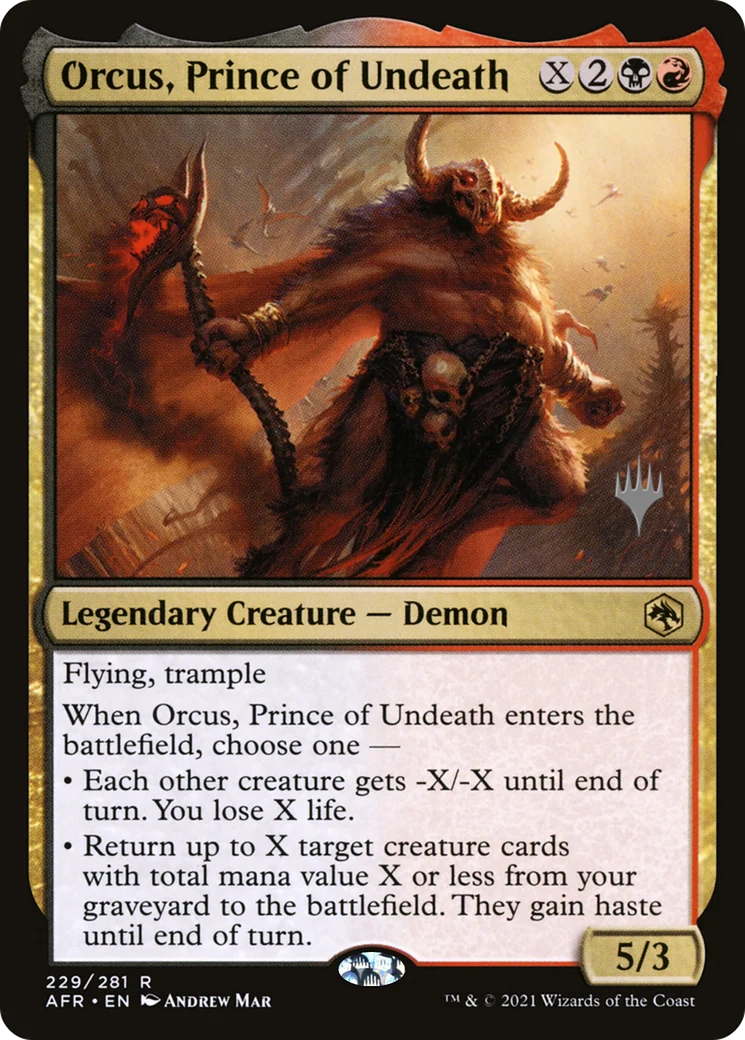 Orcus, Prince of Undeath (PPAFR-229) - Adventures in the Forgotten Realms Promos