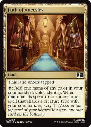 Path of Ancestry (Surge Foil) (MSC-254) - Commander: Marvel Super Heroes Foil