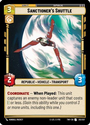 Sanctioner's Shuttle (213/257) - Twilight of the Republic