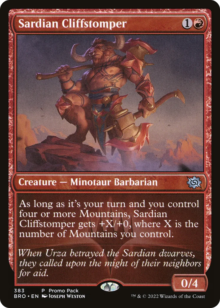 Sardian Cliffstomper (PPBRO-383) - The Brothers' War