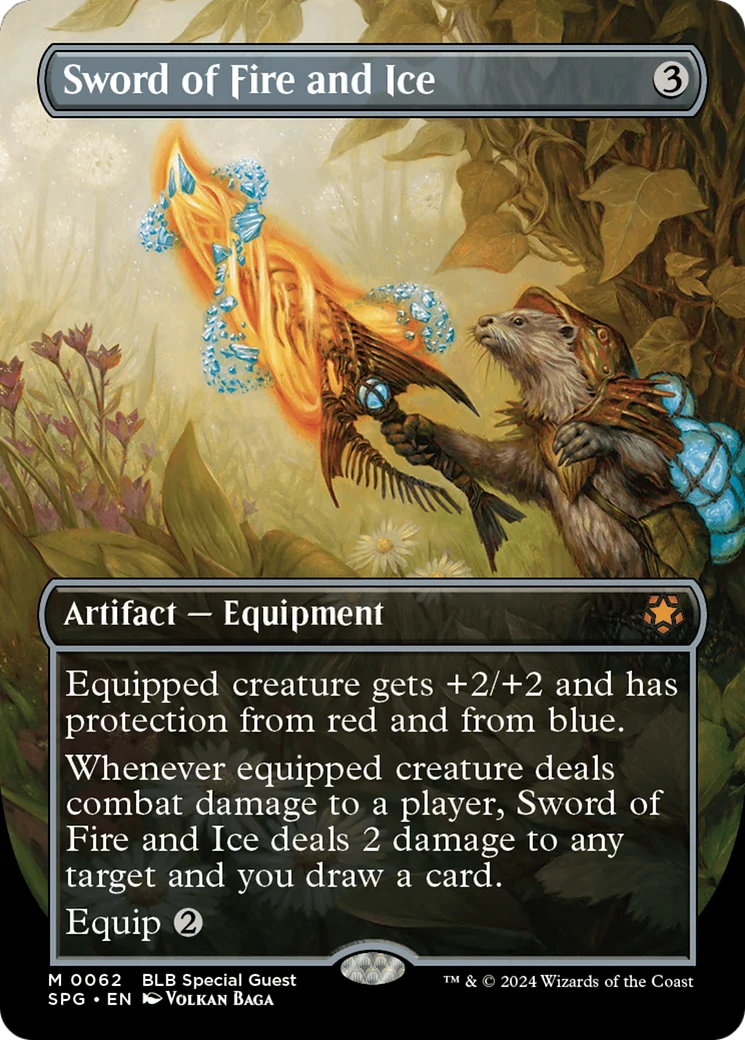 Sword of Fire and Ice (Borderless) (SPG-062) - Special Guests (Borderless) Foil