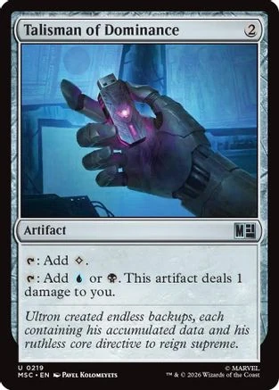 Talisman of Dominance (Surge Foil) (MSC-219) - Commander: Marvel Super Heroes Foil