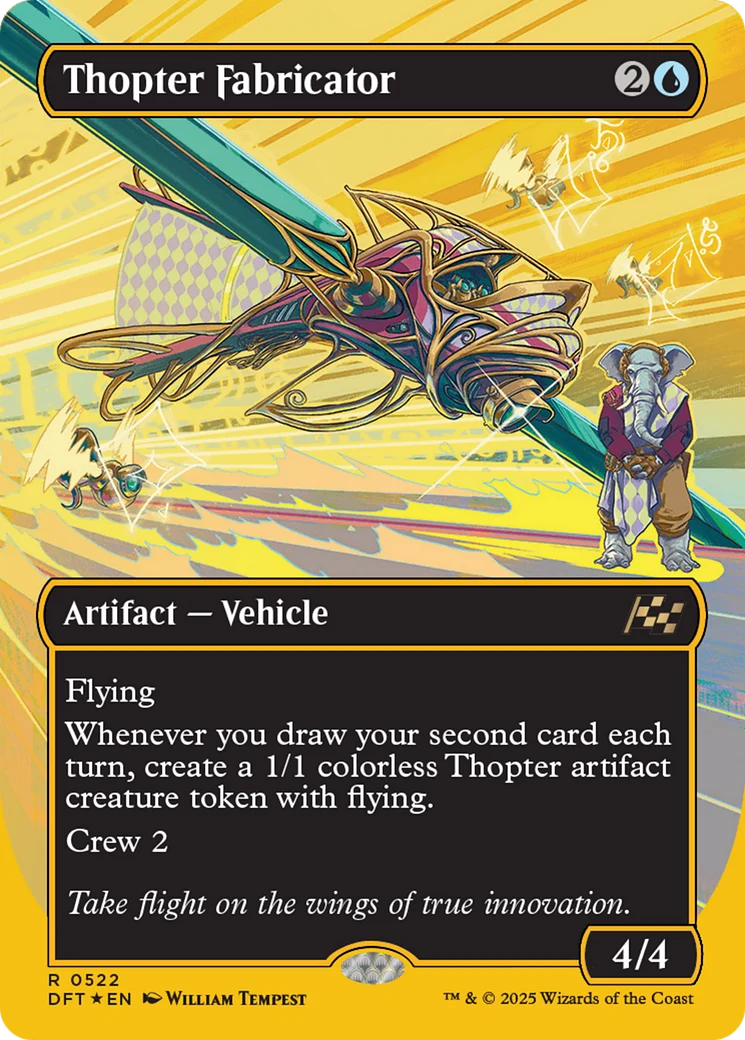 Thopter Fabricator (Borderless) (First-Place Foil) (DFT-522) - Aetherdrift (Borderless) Foil