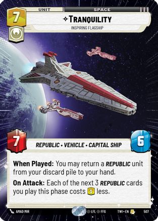 Tranquility - Inspiring Flagship (Hyperspace) (507) - Twilight of the Republic