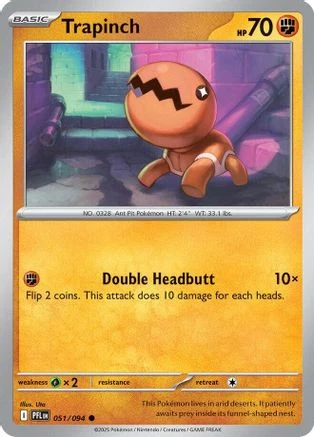 Trapinch 051 - Reverse Holofoil ME02 Phantasmal Flames - Common