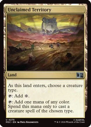 Unclaimed Territory (Surge Foil) (MSC-275) - Commander: Marvel Super Heroes Foil