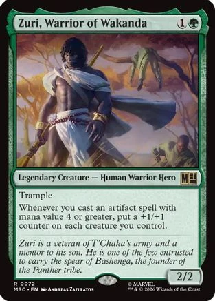 Zuri, Warrior of Wakanda (Surge Foil) (MSC-072) - Commander: Marvel Super Heroes Foil